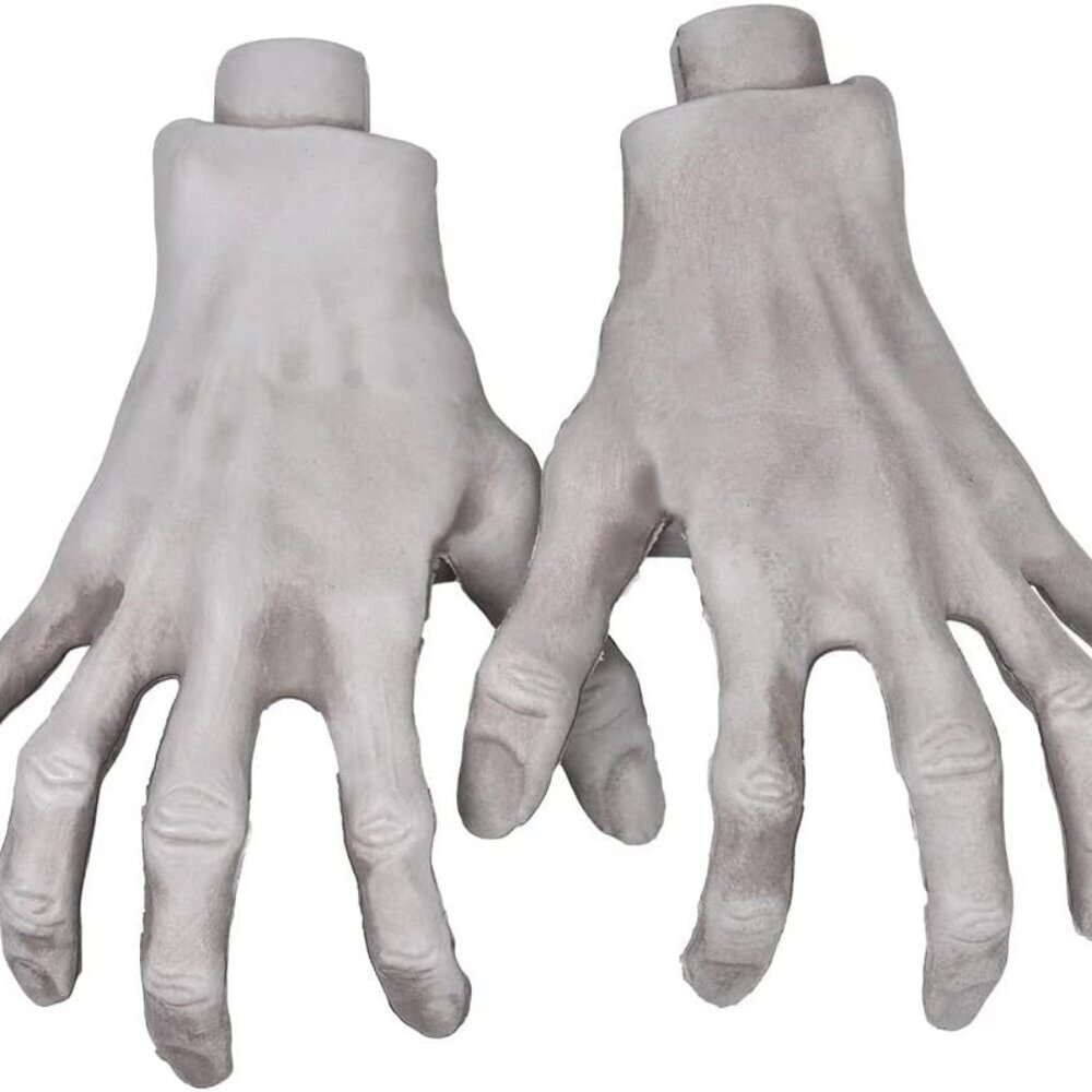Halloween Skeleton Hands - 1 Pair Realistic Plastic Skeleton Zombie Hands for Ha